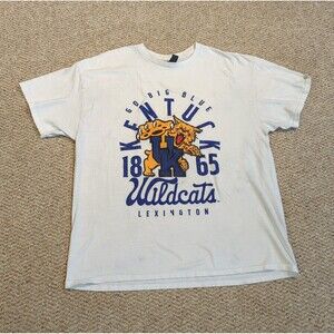 University of Kentucky Wildcats T Shirt Mens XL Go Big Blue Mascot